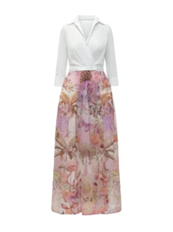Tropical Print Long Dress