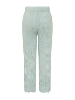 Trousers with Elastic Waist and Straight Leg