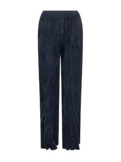 Trousers with Elastic Waist and Straight Leg