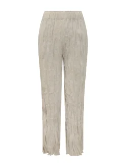 Trousers with Elastic Waist and Straight Leg