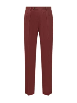 Trousers with Front Button Closure
