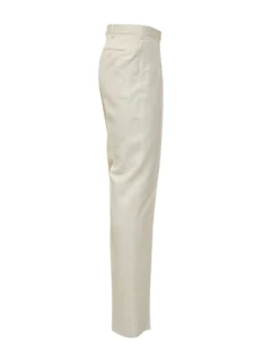 Trousers with Front Button Closure