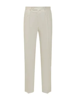 Trousers with Front Button Closure