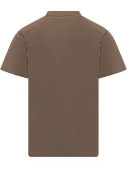 T-shirt con Logo Applicato sul Petto