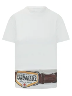 T-shirt with Belt Print