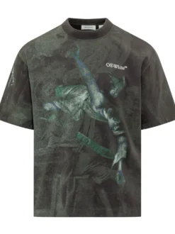 T-shirt with Caravaggio Print and Front Logo