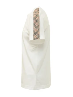 T-shirt with Check Shoulder Bands