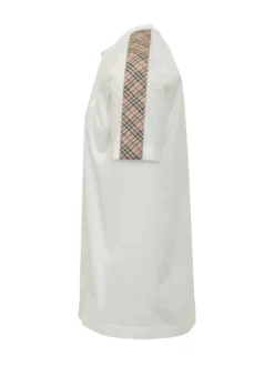 T-shirt with Check Shoulder Bands
