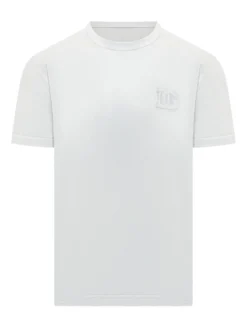 T-Shirt with Contrasting Embroidered Logo