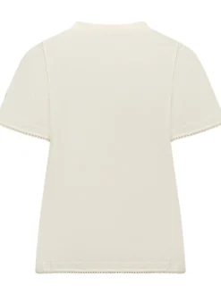 T-shirt with Crew Neck and Wavy Trims