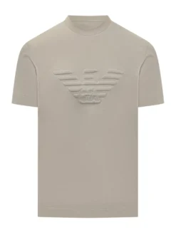 T-shirt with Embossed Maxi Logo