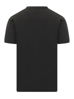 T-Shirt with Embroidered Logo and Crew Neck