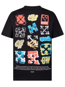 T-shirt with Front Graphic Print and Crew Neck