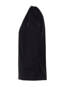 T-shirt with Front Logo and Shoulder Buttons