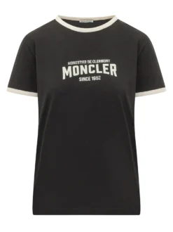 T-shirt with Front Print and Contrasting Trims