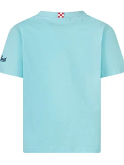 T-shirt with Illustrated Print and Lettering
