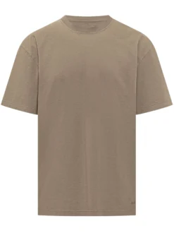 T-shirt with Micro Logo and Crew Neck