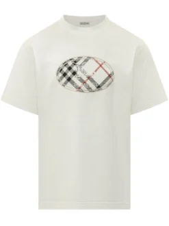 T-shirt with Oval Check Patch