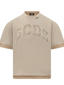 T-shirt with Perforated Logo