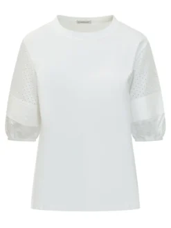 T-shirt with Perforated Sleeves