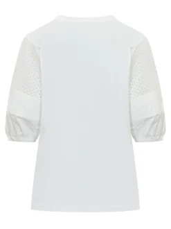 T-shirt with Perforated Sleeves