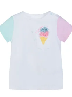 T-shirt with Pocket and Ice Cream Print