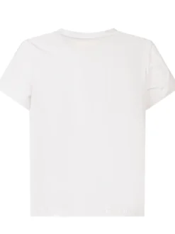 T-shirt with Printed and Embroidered Detail