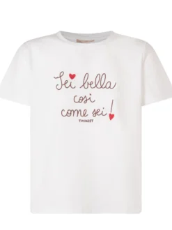 T-shirt with Slogan Print