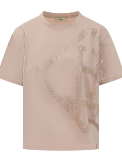 T-shirt with Strass and Front Print