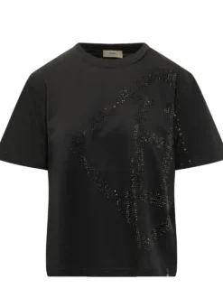 T-shirt with Strass Embellishment