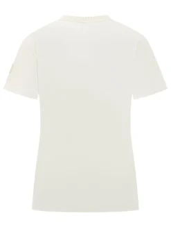 T-shirt with Textured Crew Neck and Short Sleeves