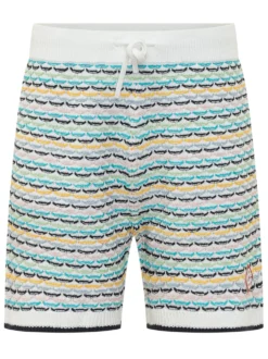 Tuck Stitch Shorts with Drawstring
