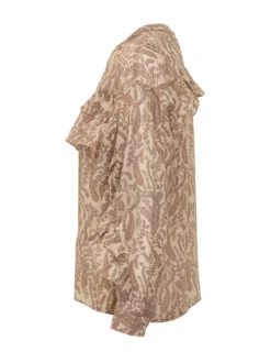 Tunella Shirt with Ruffles and Paisley Print