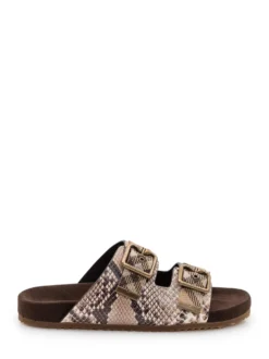 Urchin Sandals with Double Buckle and Print