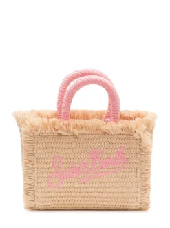 Vanity Micro Straw Bag with Embroidery