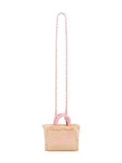 Vanity Micro Straw Bag with Embroidery