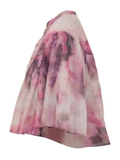Veelia Collar Top with Front Ruffles