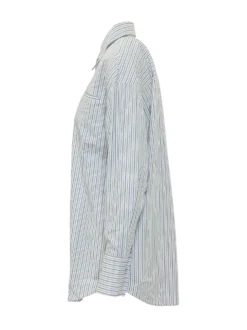 Vega Shirt with Collar and Buttons and Striped Pattern