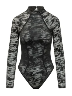 Vivian Floral Lace Effect Bodysuit