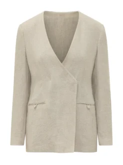 V Neck Blazer with Pockets