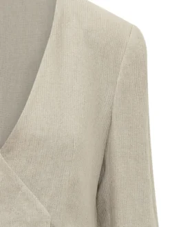 V Neck Blazer with Pockets
