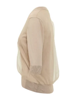 V Neck Short Sleeve Knit Top