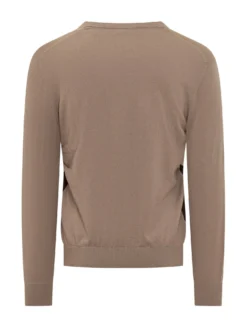 V Neck Sweater with Geometric Pattern