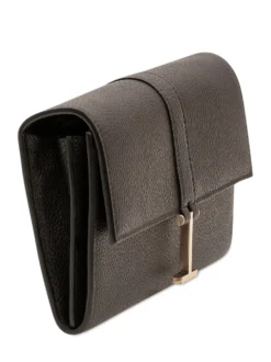 Wallet with Flap and Strap