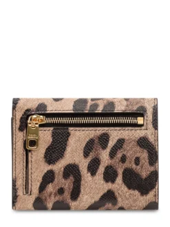 Wallet with Logo Plaque and Animal Print