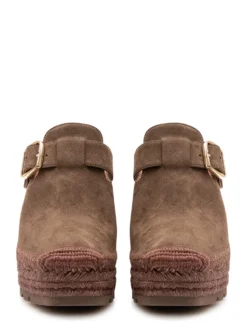 Wedge Clogs with Buckle