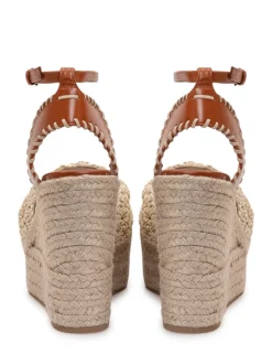 Wedge Espadrille Sandals with Ankle Strap