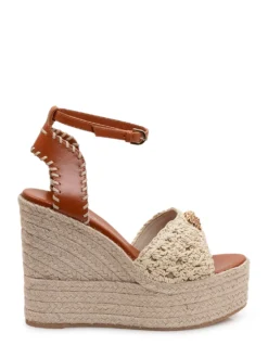 Wedge Espadrille Sandals with Ankle Strap