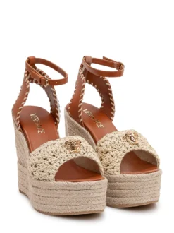 Wedge Espadrille Sandals with Ankle Strap