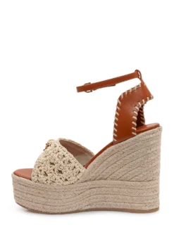 Wedge Espadrille Sandals with Ankle Strap